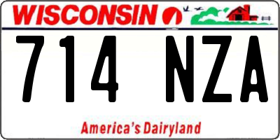 WI license plate 714NZA