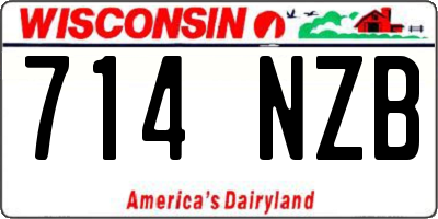 WI license plate 714NZB