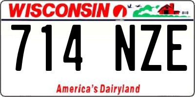 WI license plate 714NZE