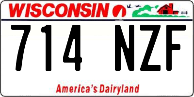 WI license plate 714NZF