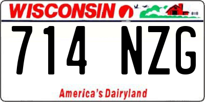 WI license plate 714NZG
