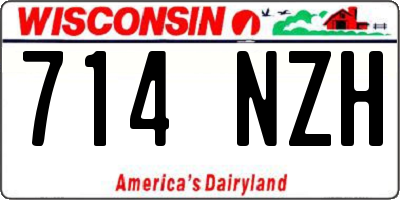 WI license plate 714NZH