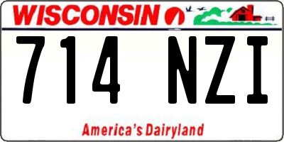 WI license plate 714NZI