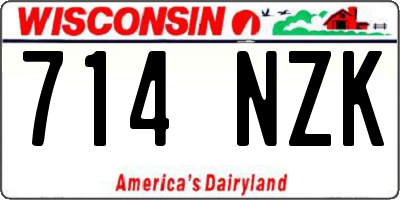 WI license plate 714NZK