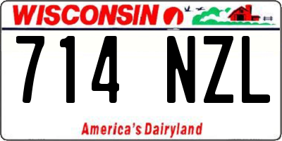 WI license plate 714NZL