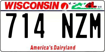 WI license plate 714NZM
