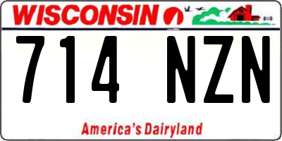 WI license plate 714NZN