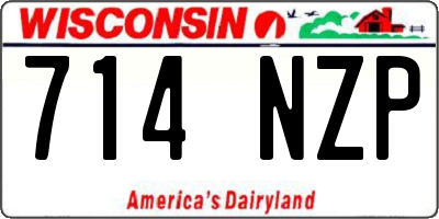 WI license plate 714NZP