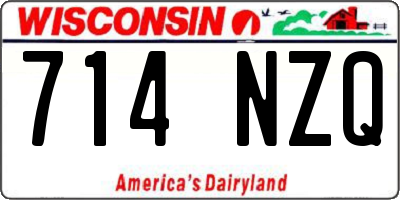 WI license plate 714NZQ
