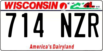WI license plate 714NZR