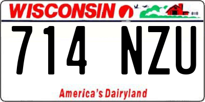 WI license plate 714NZU