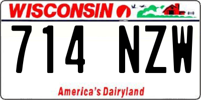 WI license plate 714NZW