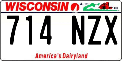 WI license plate 714NZX