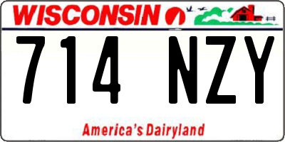 WI license plate 714NZY