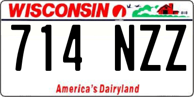 WI license plate 714NZZ