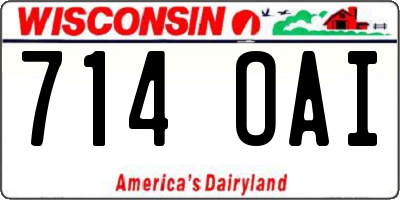 WI license plate 714OAI