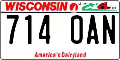 WI license plate 714OAN