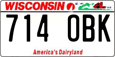 WI license plate 714OBK