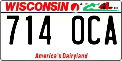 WI license plate 714OCA