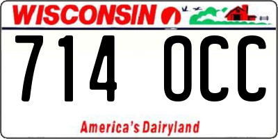 WI license plate 714OCC