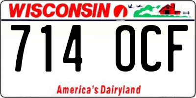 WI license plate 714OCF