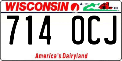 WI license plate 714OCJ