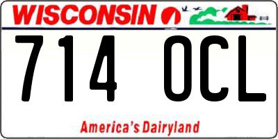 WI license plate 714OCL