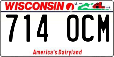 WI license plate 714OCM
