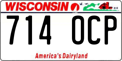WI license plate 714OCP