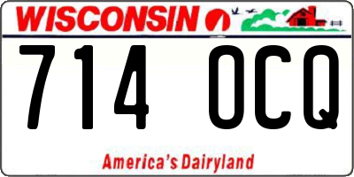WI license plate 714OCQ