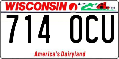 WI license plate 714OCU