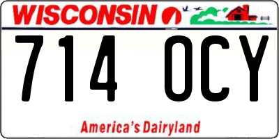 WI license plate 714OCY