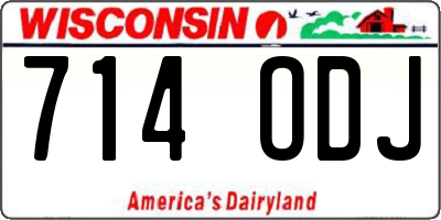 WI license plate 714ODJ