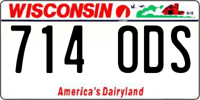 WI license plate 714ODS