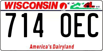 WI license plate 714OEC