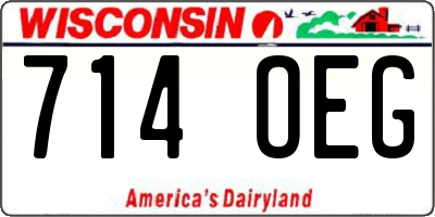 WI license plate 714OEG