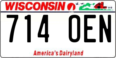 WI license plate 714OEN