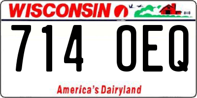 WI license plate 714OEQ