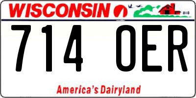 WI license plate 714OER