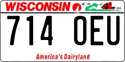 WI license plate 714OEU