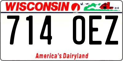 WI license plate 714OEZ
