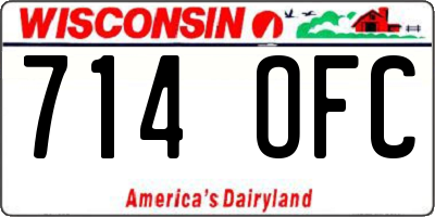 WI license plate 714OFC