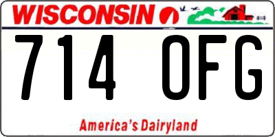 WI license plate 714OFG
