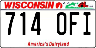 WI license plate 714OFI