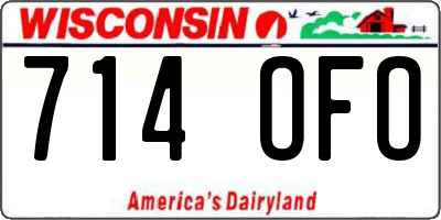 WI license plate 714OFO