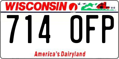 WI license plate 714OFP