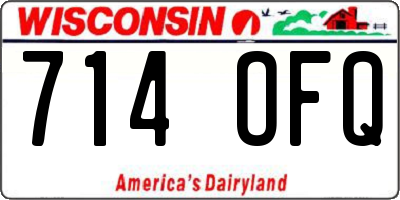 WI license plate 714OFQ