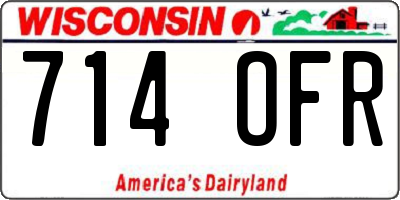 WI license plate 714OFR