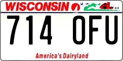 WI license plate 714OFU
