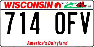 WI license plate 714OFV